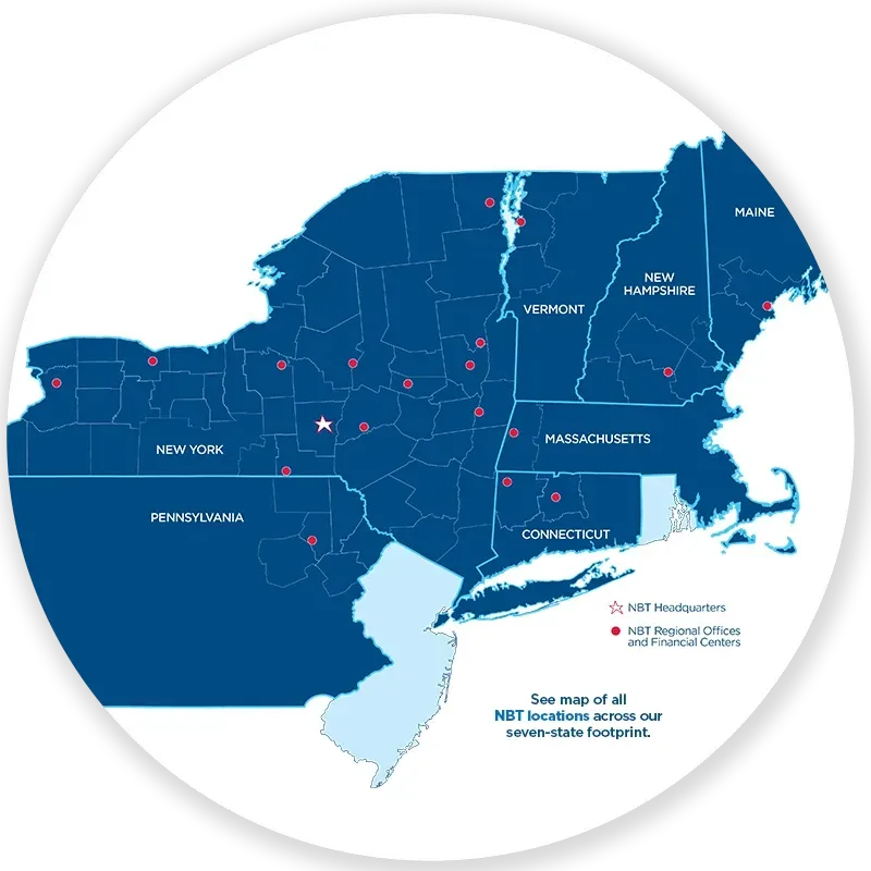 NBT Bank Locations Map