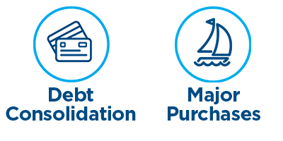 Debt Consolidation and Fun Purchases Icons